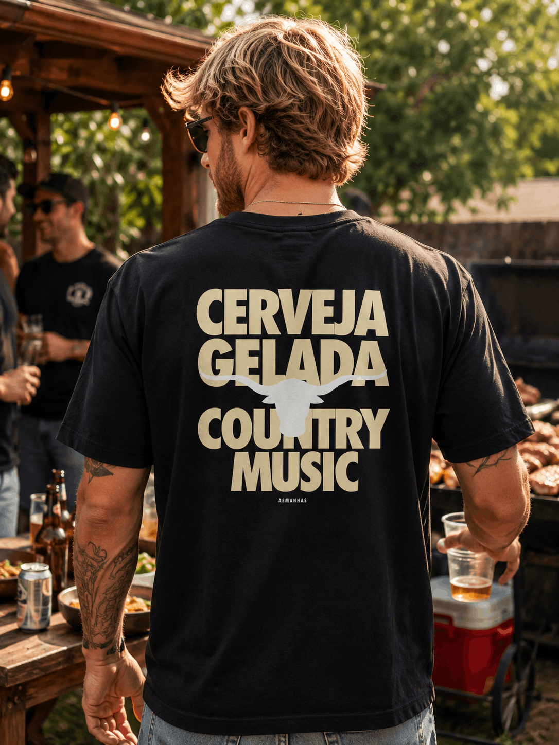 Camiseta Cerveja Gelada Country Music Asmanhas