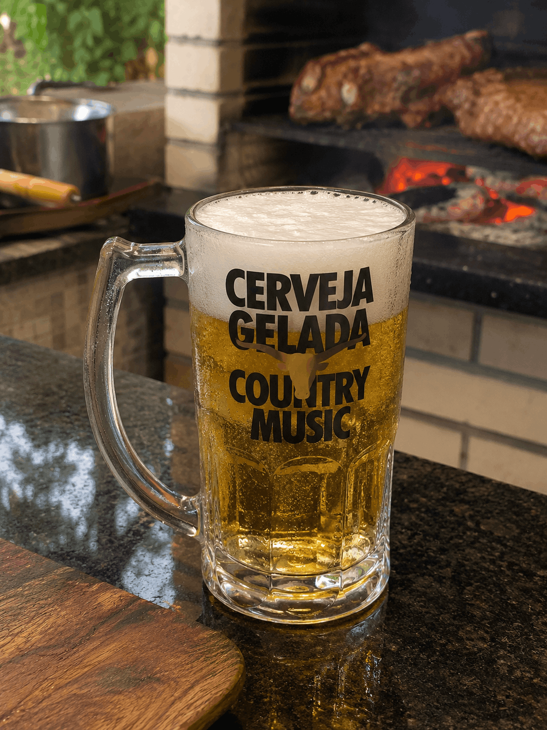 Copo de Chopp Cerveja Gelada Country Music Asmanhas