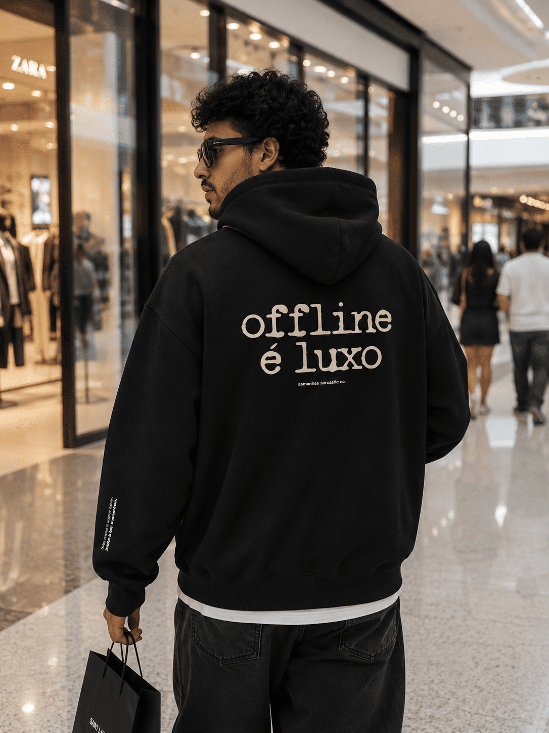 Casaco de Moletom Offline É Luxo Asmanhas
