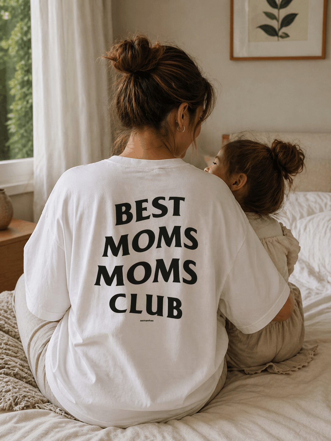 Camiseta Oversized Best Moms Club Asmanhas