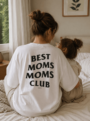 Camiseta Oversized Best Moms Club Asmanhas