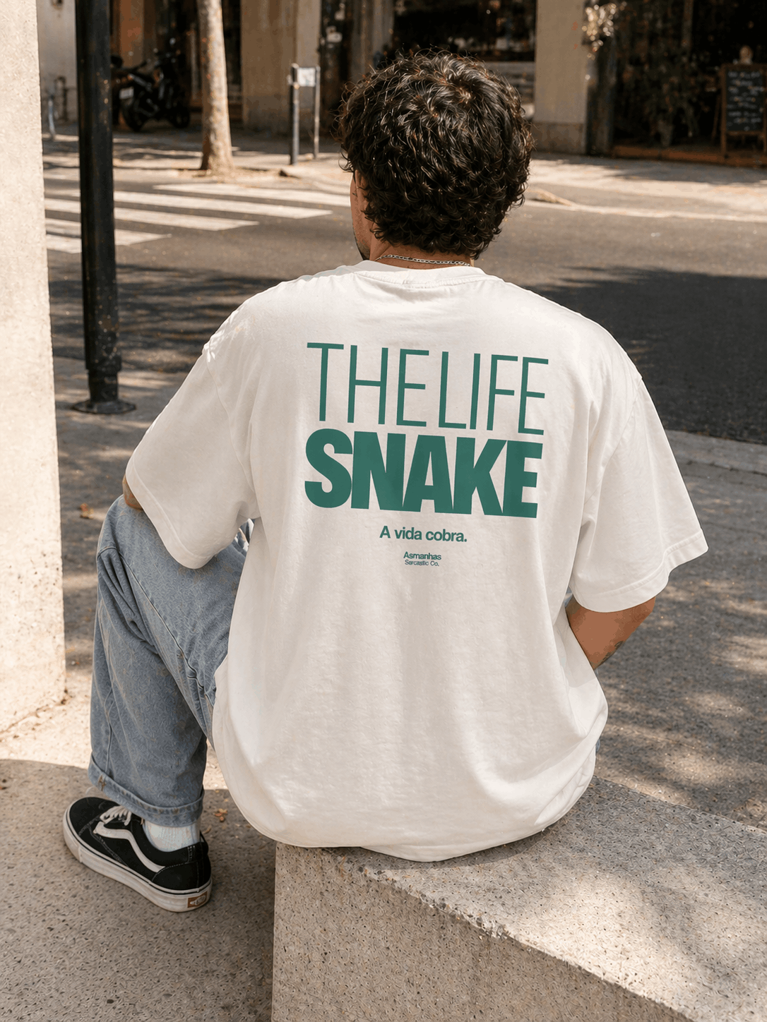 Camiseta Oversized The Life Snake Asmanhas