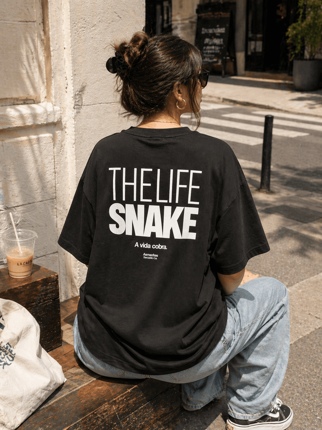 Camiseta Oversized The Life Snake Asmanhas