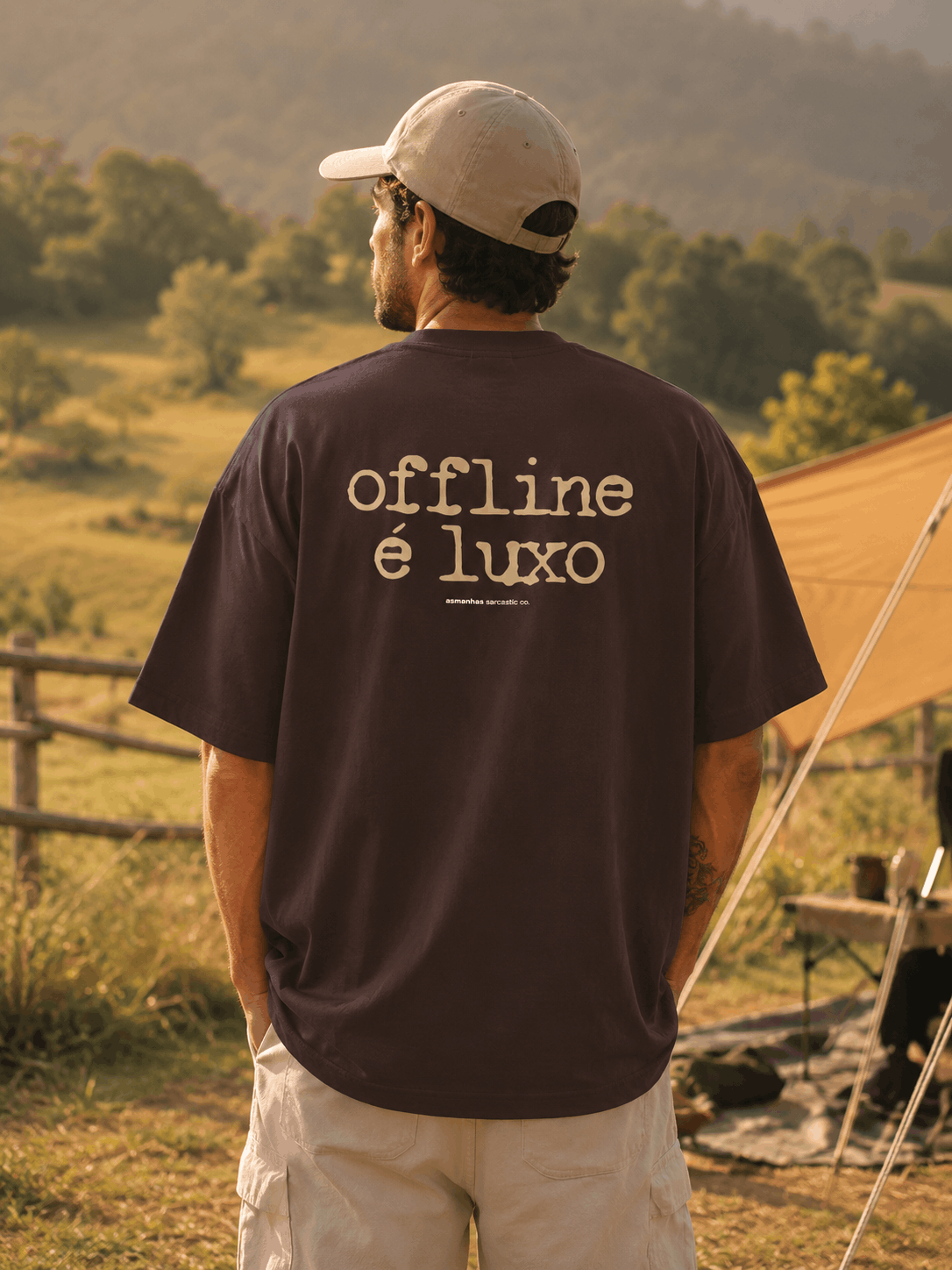 Camiseta Oversized Offline É Luxo Asmanhas