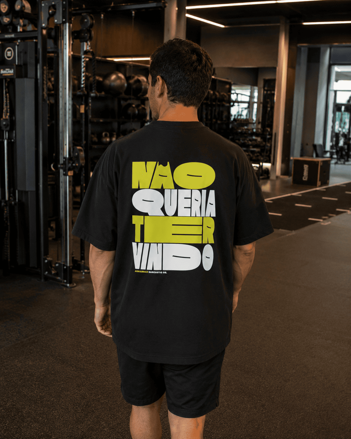 Camiseta Oversized Não Queria Ter Vindo Costas Asmanhas