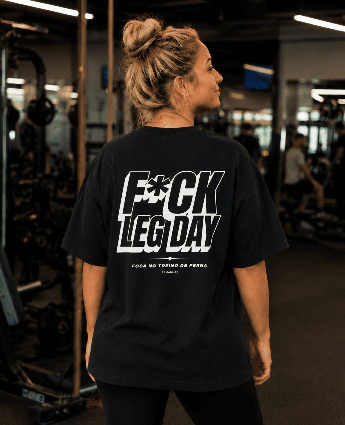 Camiseta Oversized F*ck Leg Day Asmanhas