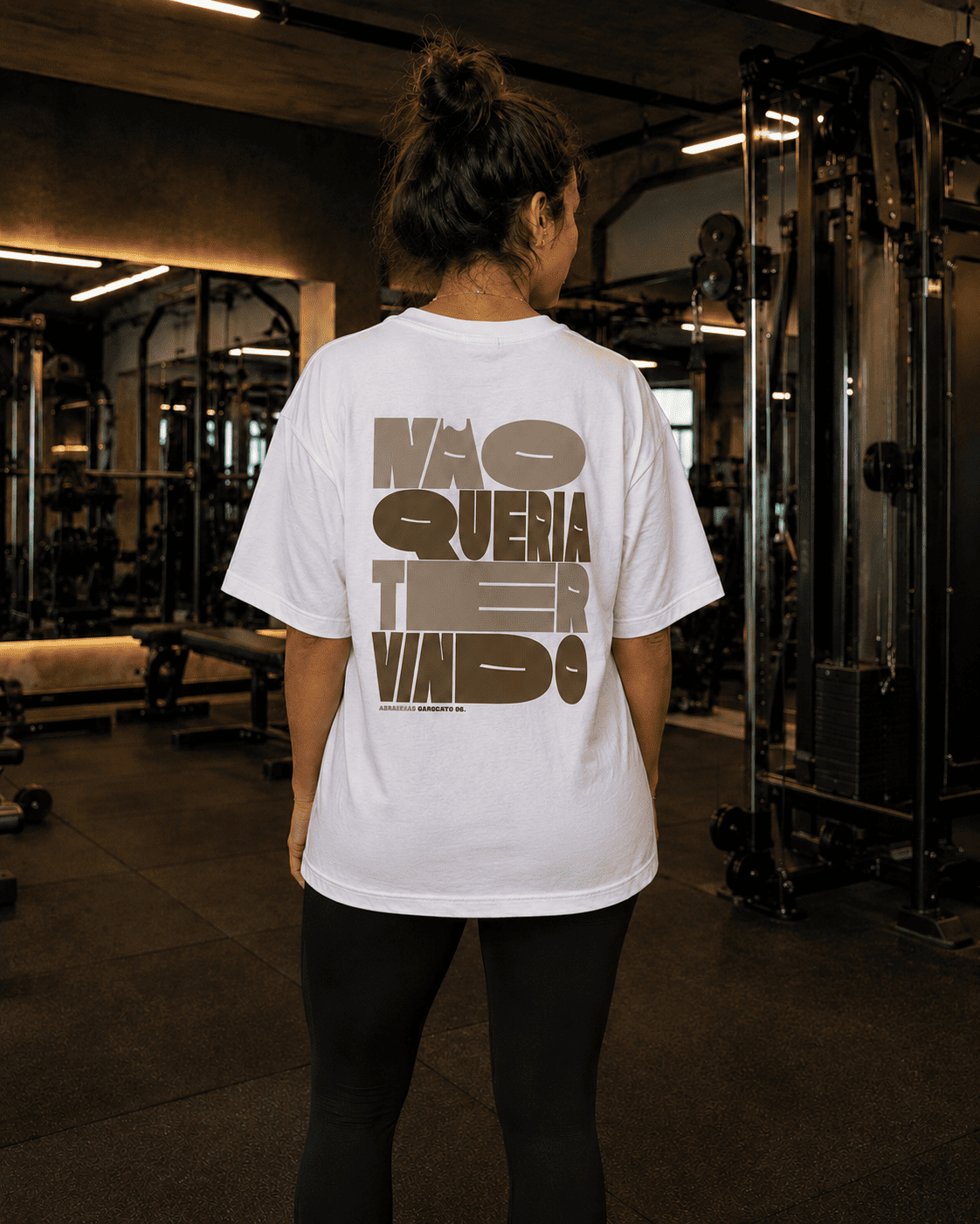 Camiseta Não Queria Ter Vindo Costas Asmanhas