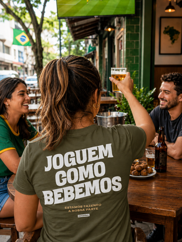 Camiseta Copa  Feminina Joguem Como Bebemos Asmanhas