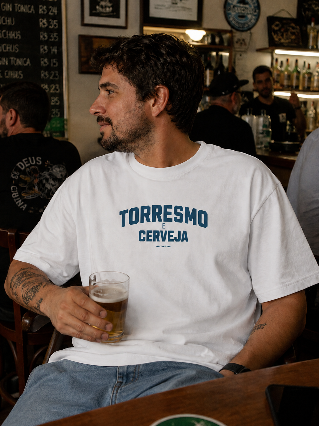 Camiseta Oversized Torresmo e Cerveja Asmanhas