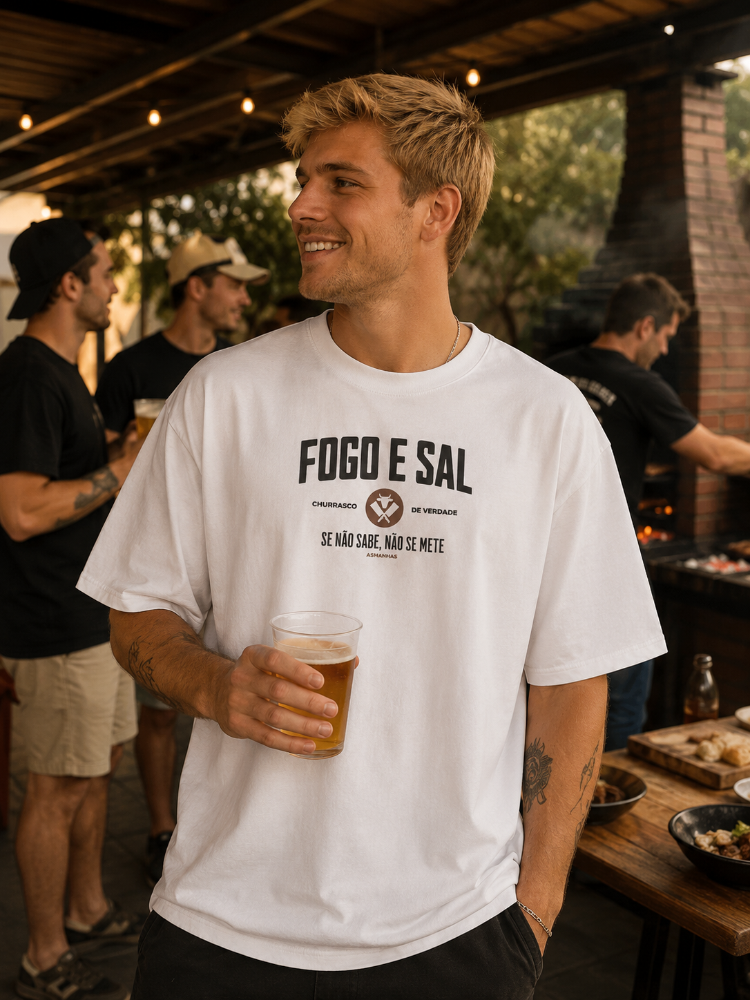 Camiseta Oversized Fogo e Sal Asmanhas