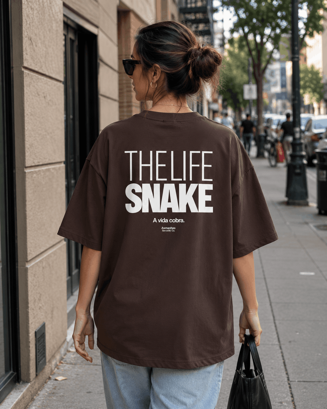 Camiseta Oversized The Life Snake Asmanhas