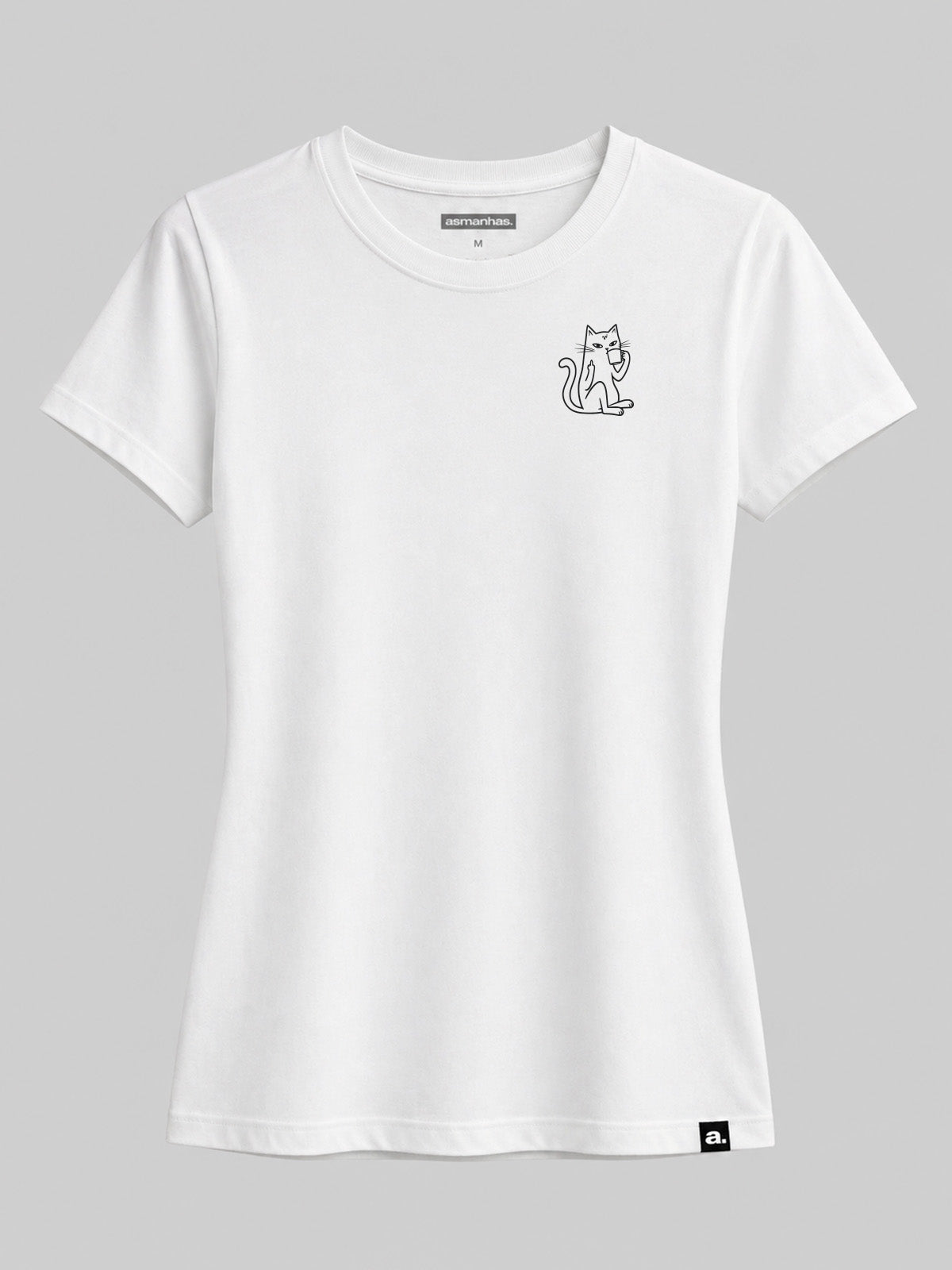 Camiseta Feminina Gatos Café e Sossego Asmanhas
