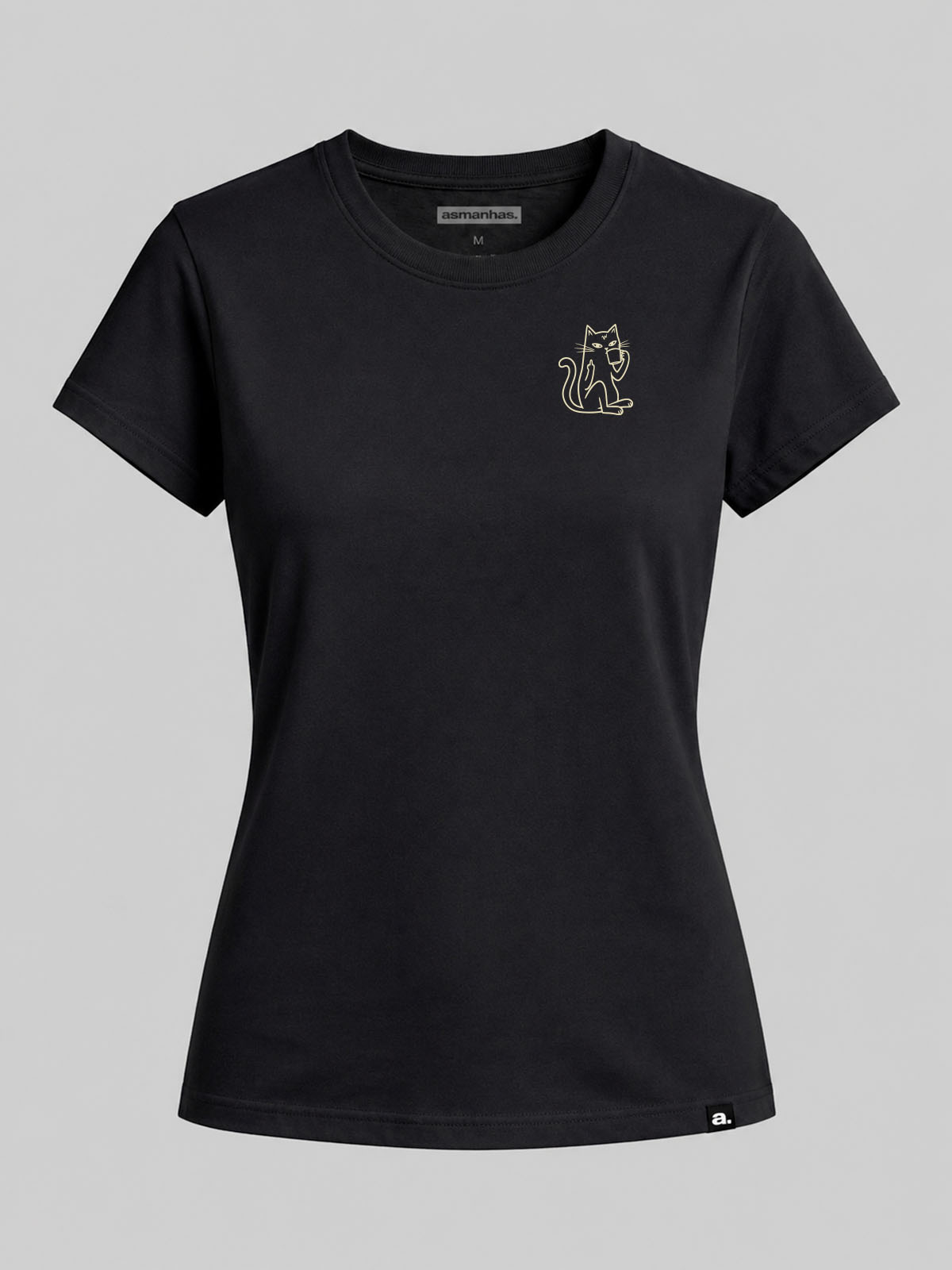Camiseta Feminina Gatos Café e Sossego Asmanhas
