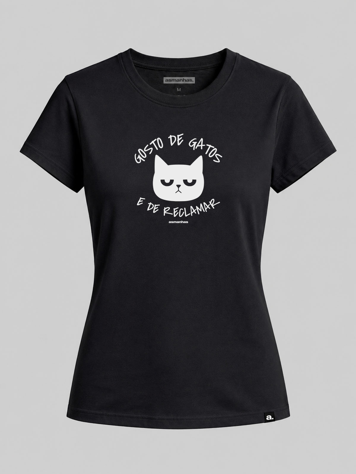 Camiseta Feminina Gosto de Gatos e de Reclamar Asmanhas