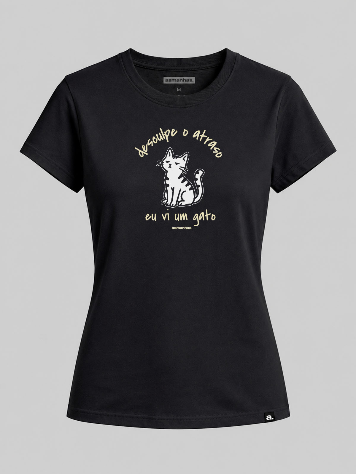 Camiseta Feminina Vi Um Gato Asmanhas