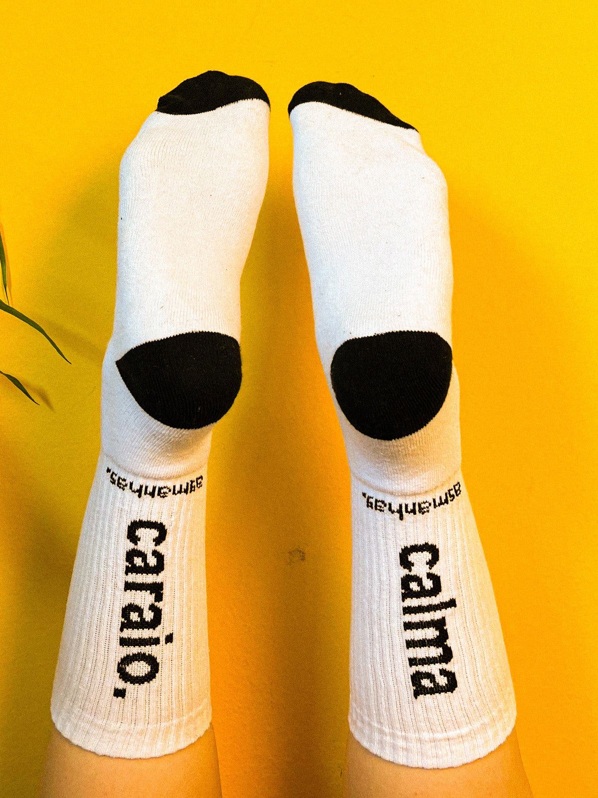 Meia Calma Caraio Asmanhas - Branca