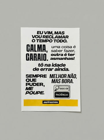 Cartela de Tatuagem Asmanhas