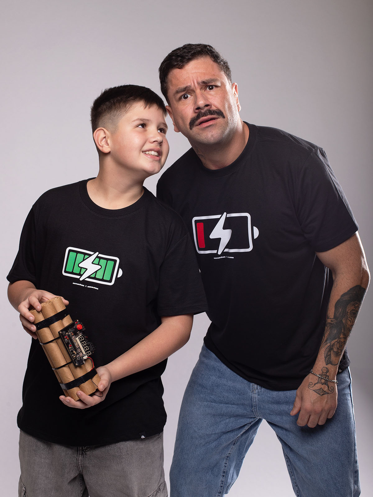 Camiseta Infantil Bateria Cheia Asmanhas