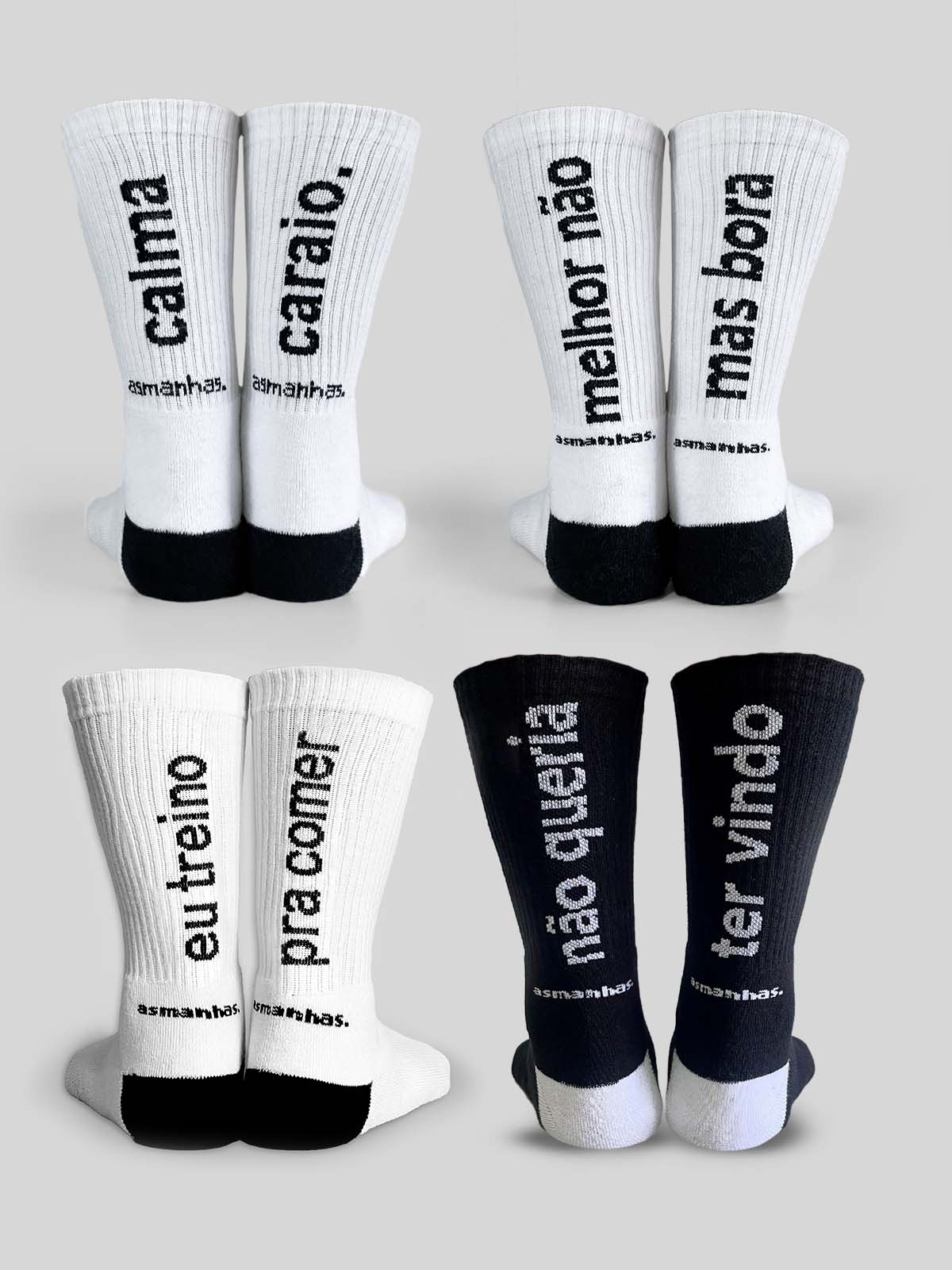 Kit 4 Pares de Meias - Bora, Mesmo Reclamando - Asmanhas