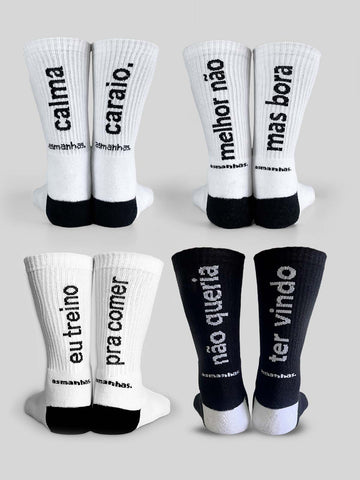 Kit 4 Pares de Meias - Bora, Mesmo Reclamando - Asmanhas