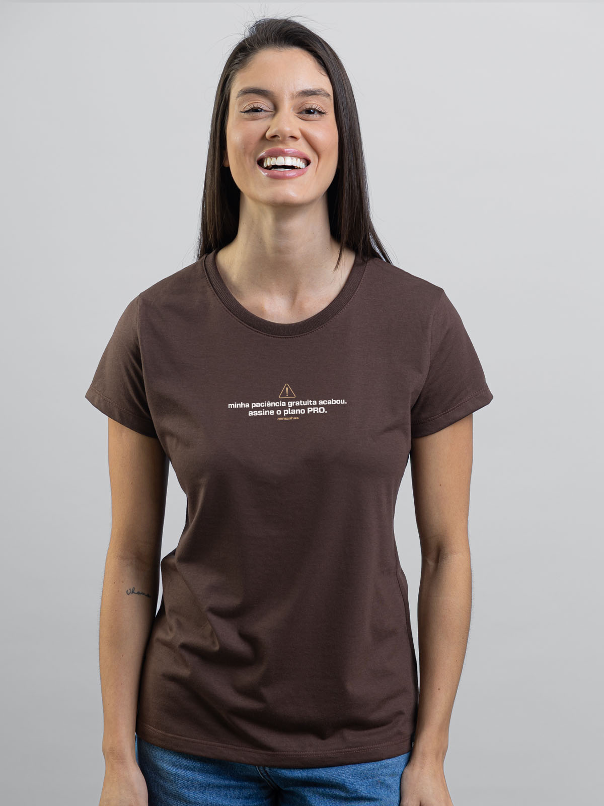 Camiseta Feminina Paciência Gratuita Asmanhas