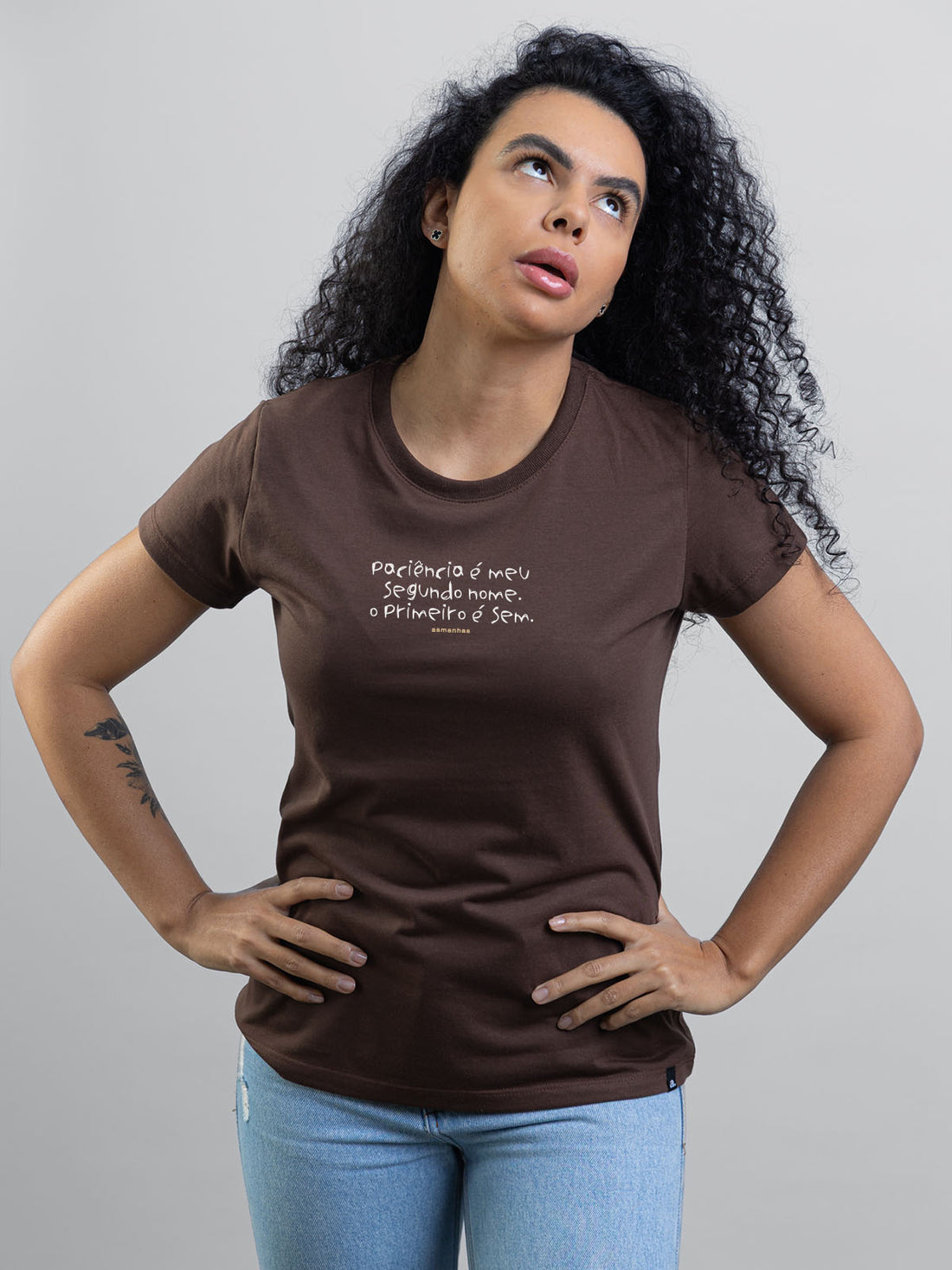 Camiseta Feminina Paciência Segundo Nome Asmanhas