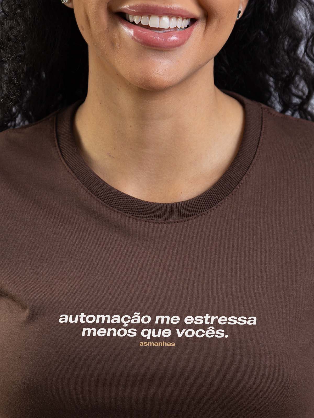 Camiseta Feminina Automação Me Estressa Asmanhas