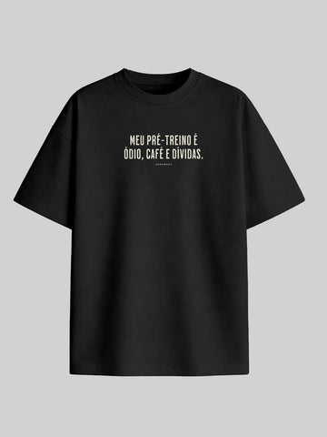 Camiseta Oversized Ódio Café e Dívidas Asmanhas