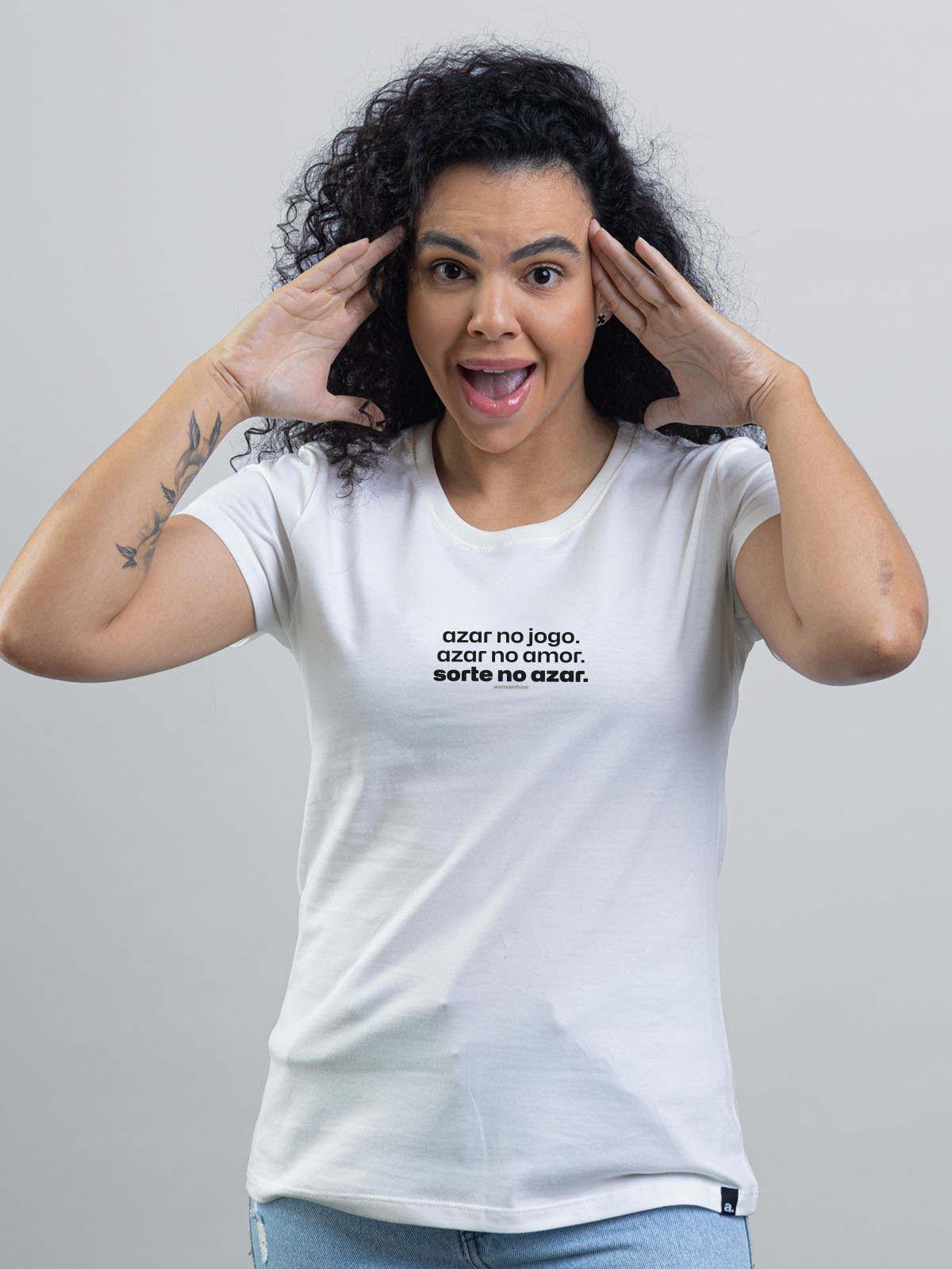 Camiseta Feminina Sorte no Azar Asmanhas