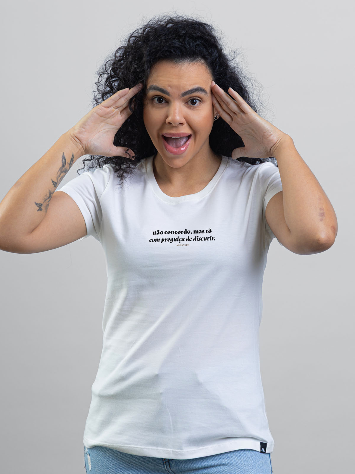 Camiseta Feminina Preguiça de Discutir Asmanhas