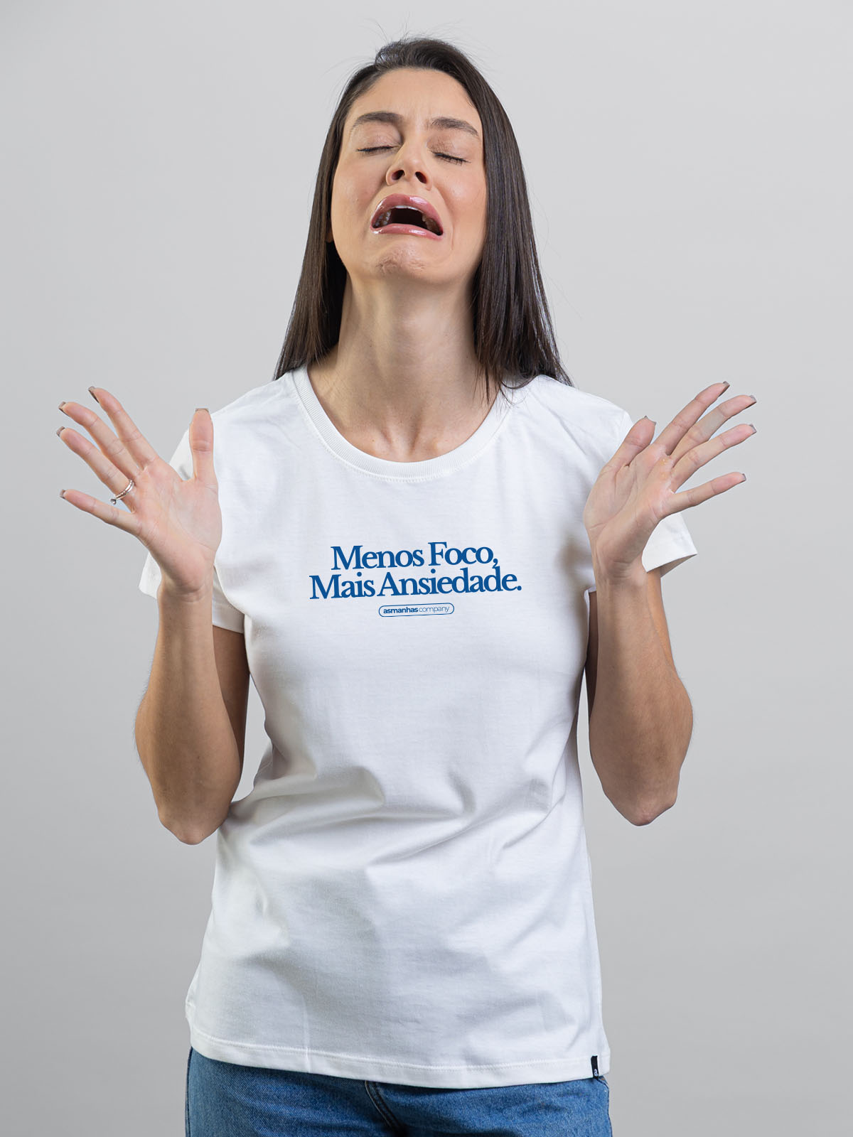Camiseta Feminina Menos Foco Mais Ansiedade Asmanhas