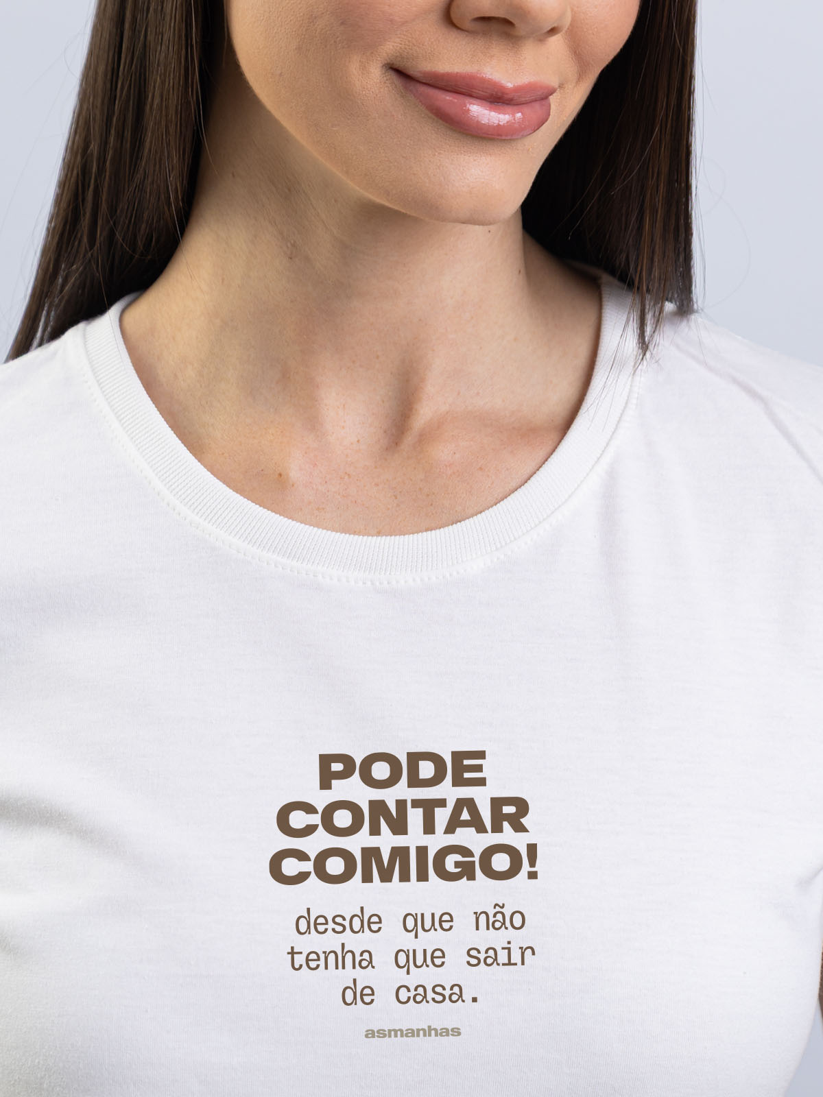 Camiseta Feminina Pode Contar Comigo Asmanhas
