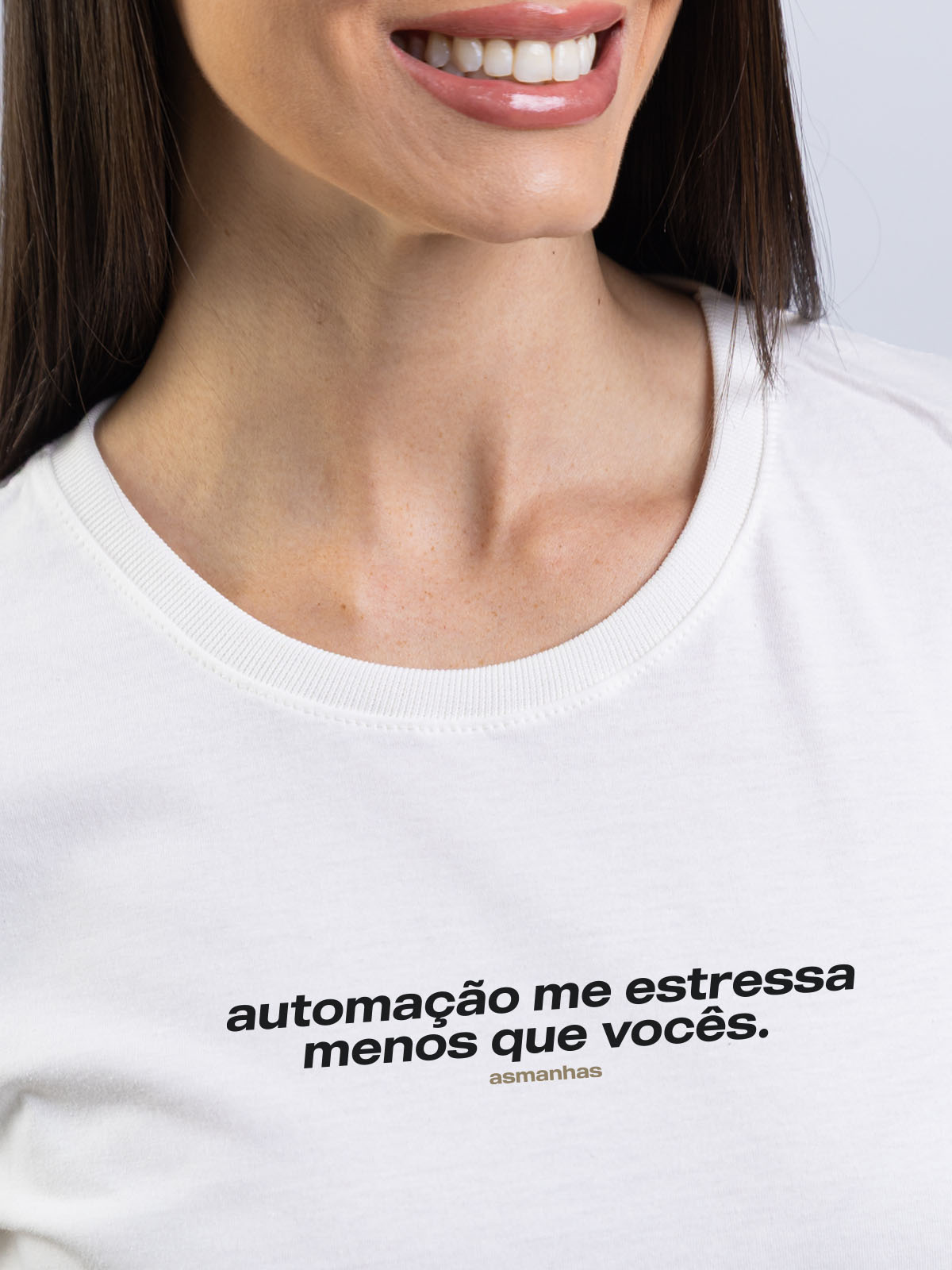Camiseta Feminina Automação Me Estressa Asmanhas