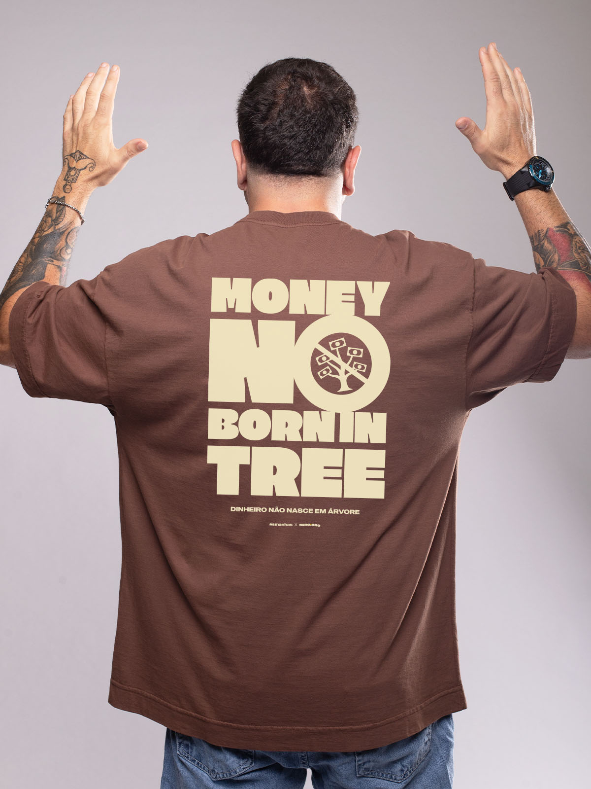 Camiseta Oversized Dinheiro Não Nasce em Árvore Asmanhas