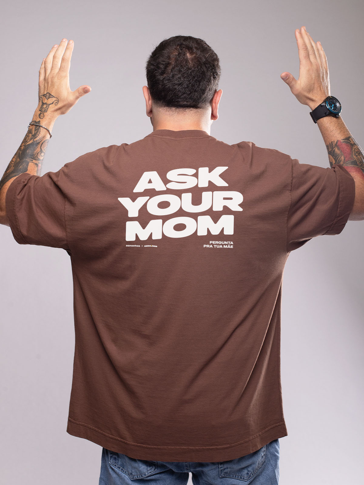 Camiseta Oversized Pergunta pra Tua Mãe Asmanhas