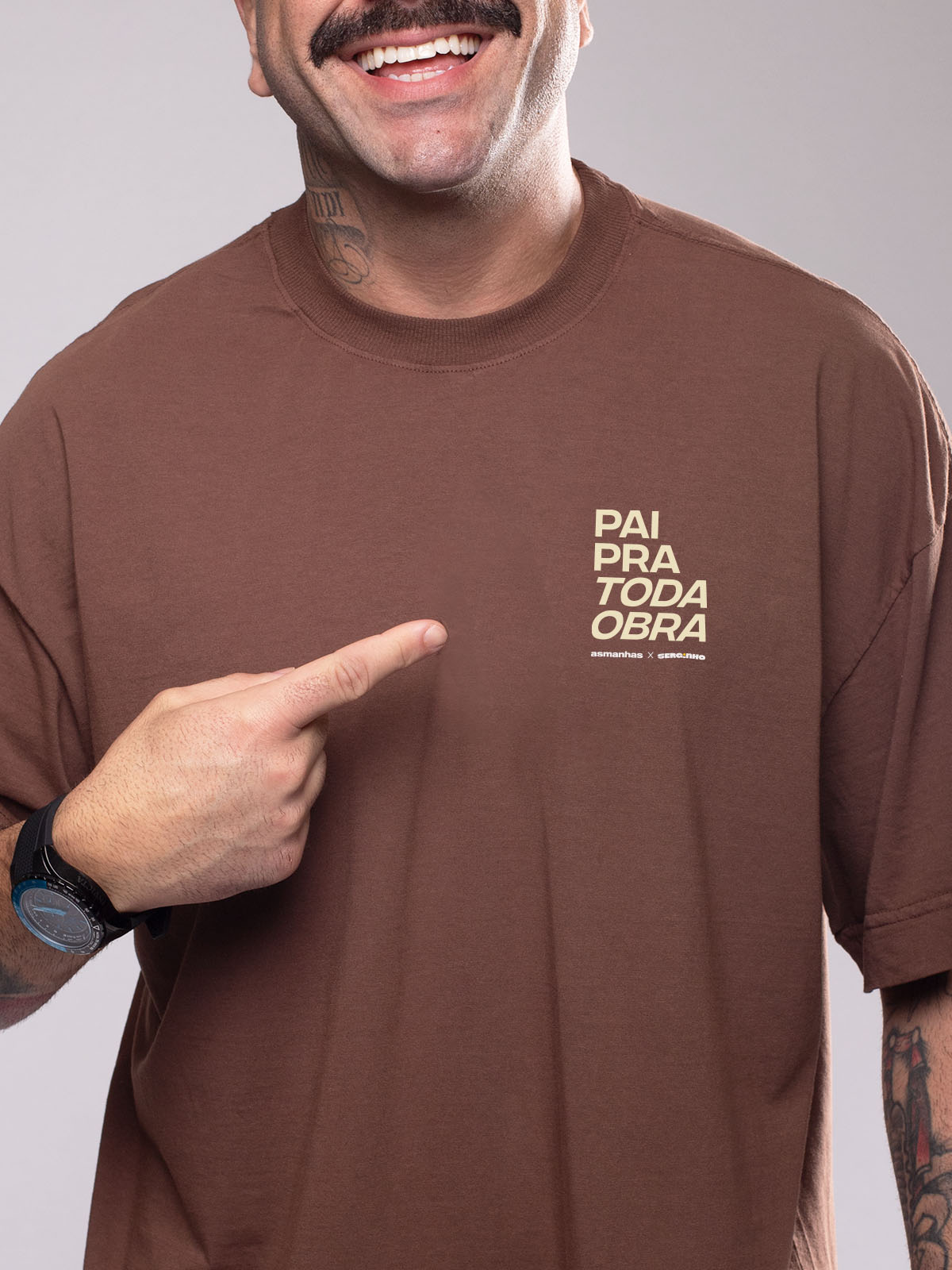 Camiseta Oversized Pai pra Toda Obra Asmanhas