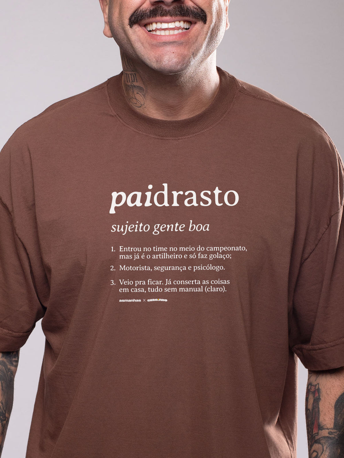 Camiseta Oversized Padrasto Dicionário Asmanhas