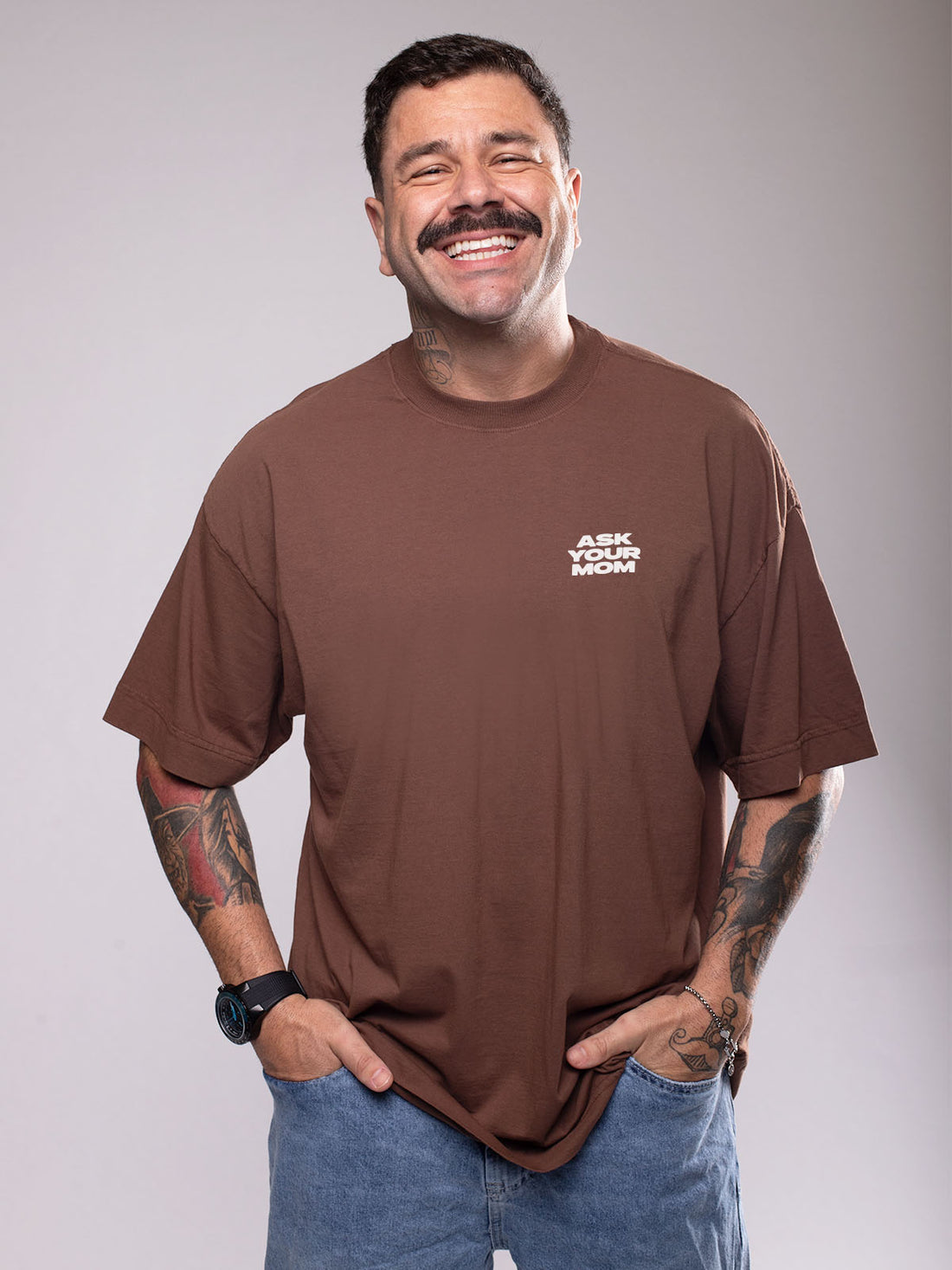 Camiseta Oversized Pergunta pra Tua Mãe Asmanhas