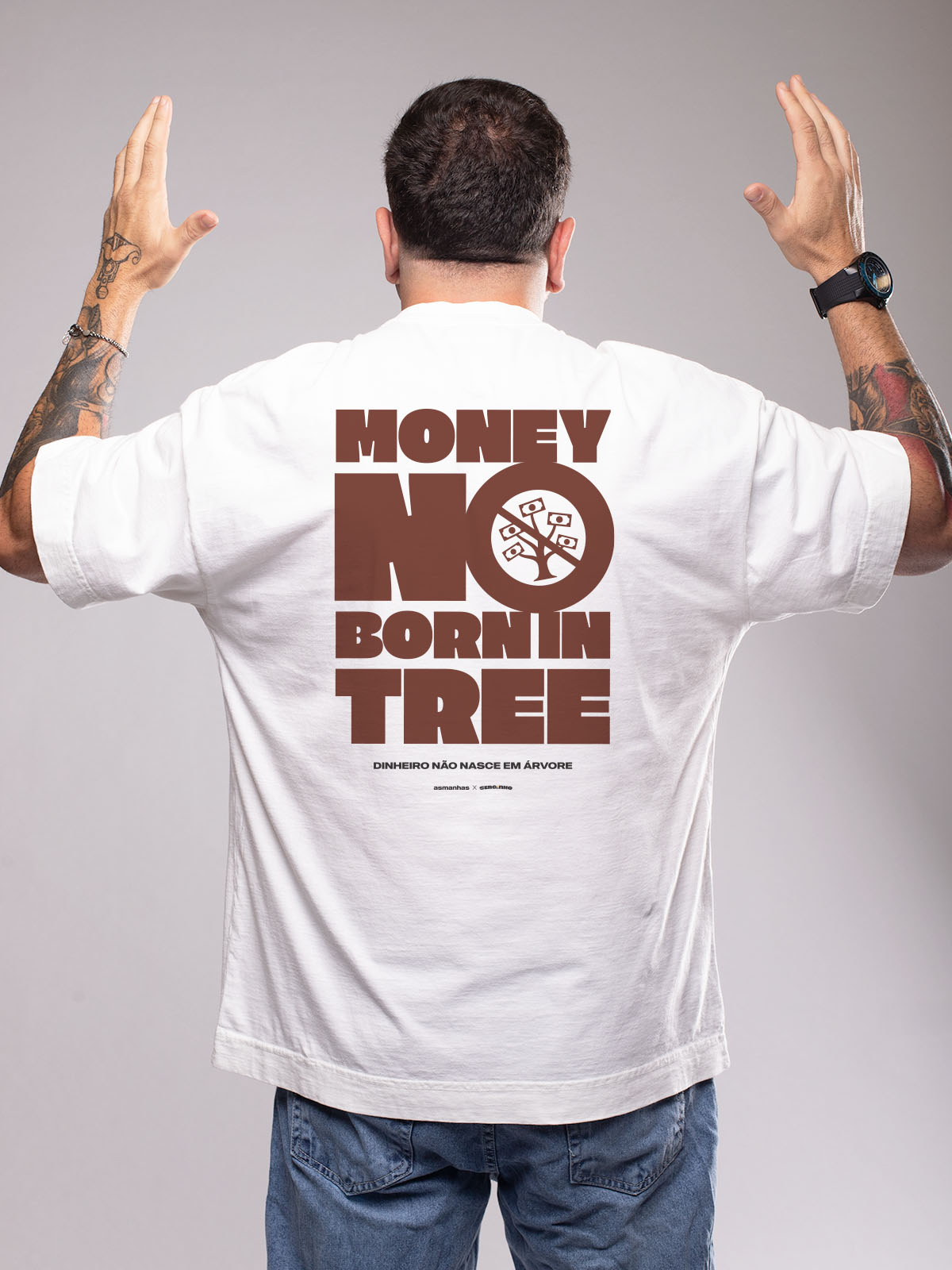 Camiseta Oversized Dinheiro Não Nasce em Árvore Asmanhas