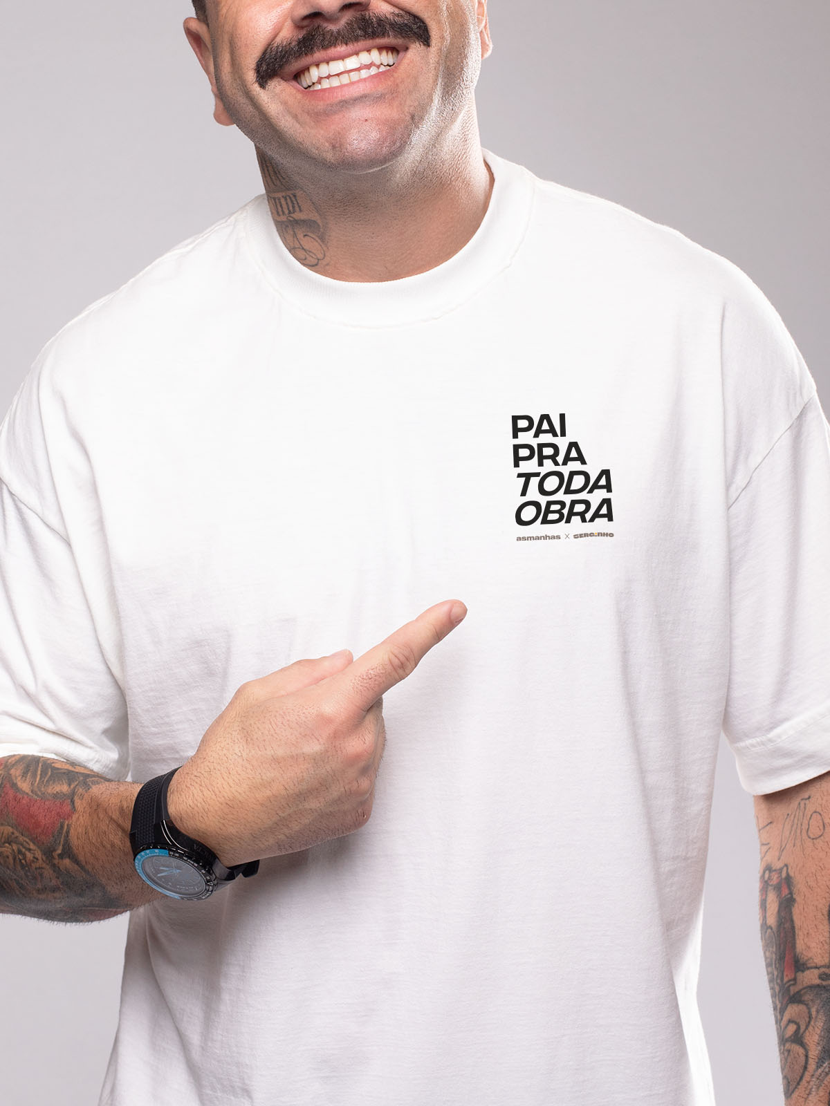 Camiseta Oversized Pai pra Toda Obra Asmanhas
