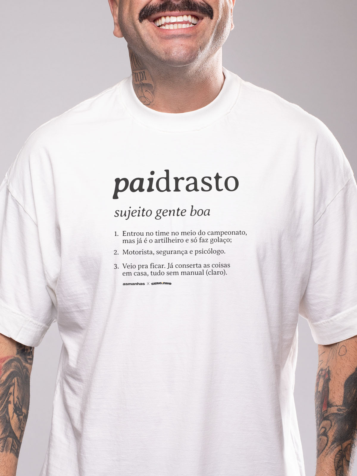 Camiseta Oversized Padrasto Dicionário Asmanhas