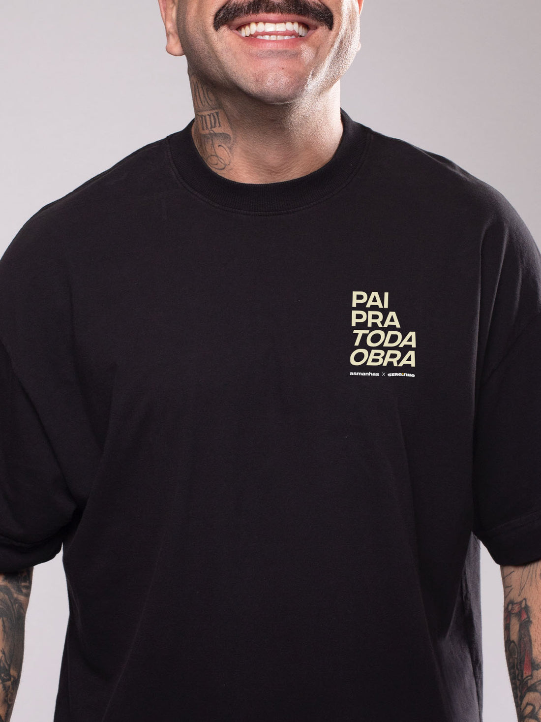 Camiseta Oversized Pai pra Toda Obra Asmanhas