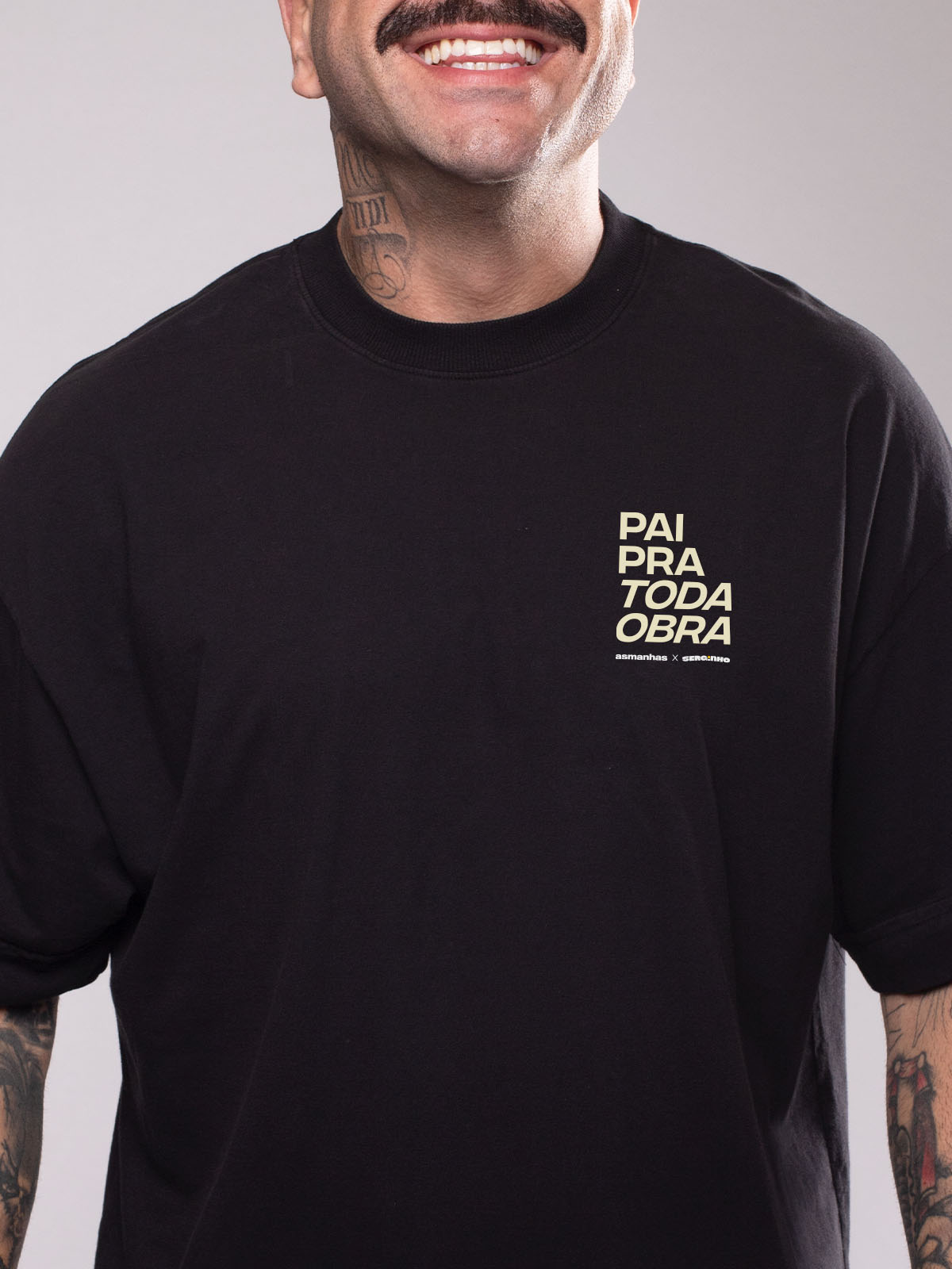 Camiseta Oversized Pai pra Toda Obra Asmanhas