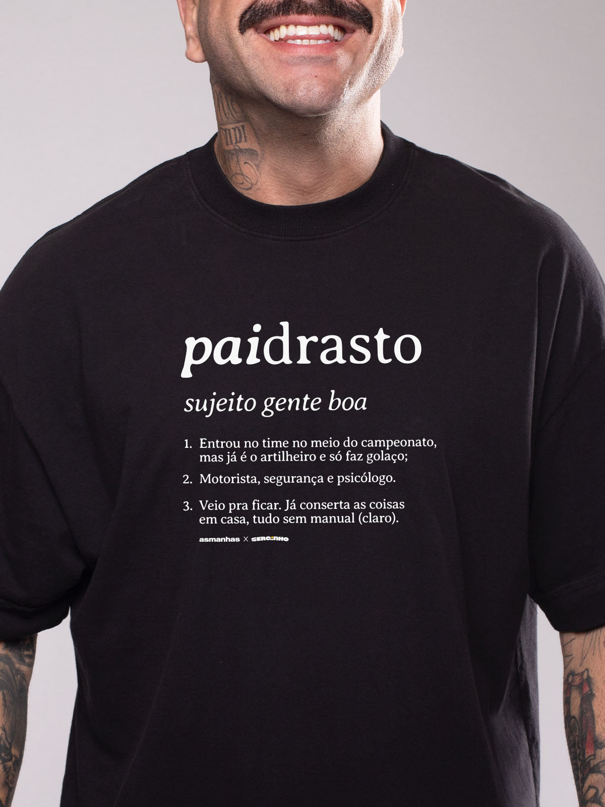 Camiseta Oversized Padrasto Dicionário Asmanhas