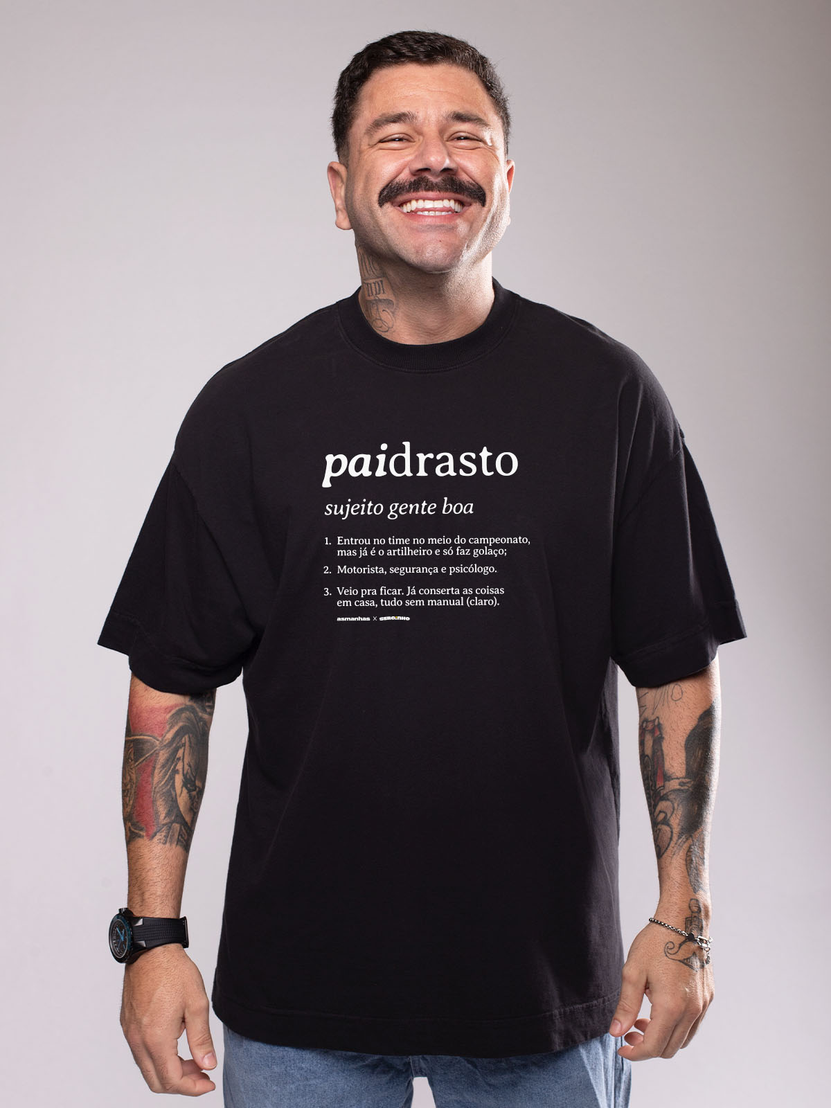 Camiseta Oversized Padrasto Dicionário Asmanhas