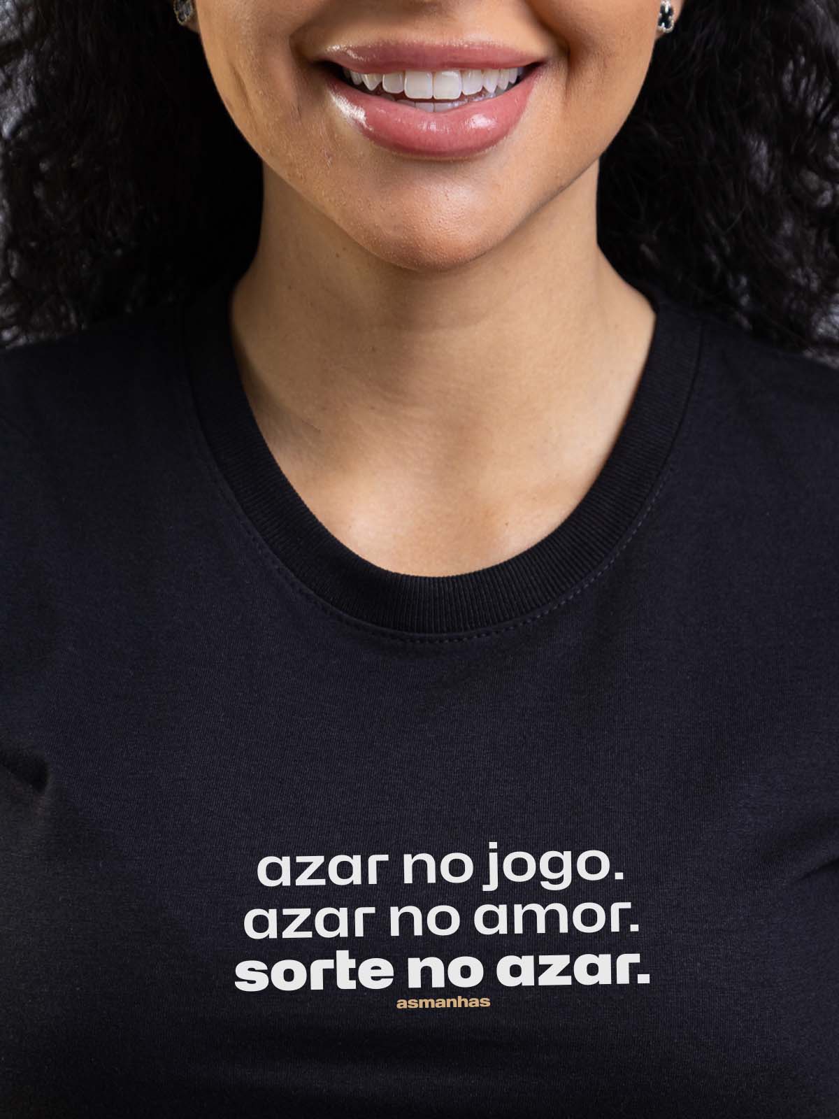 Camiseta Feminina Sorte no Azar Asmanhas