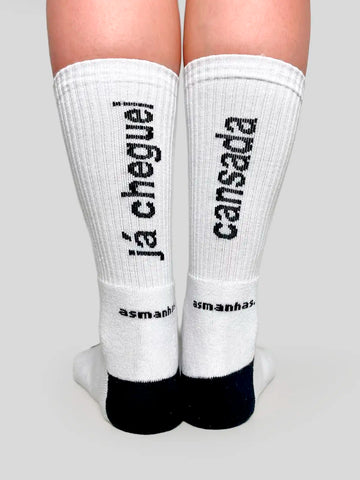 Meia Já Cheguei Cansada Asmanhas - Branca