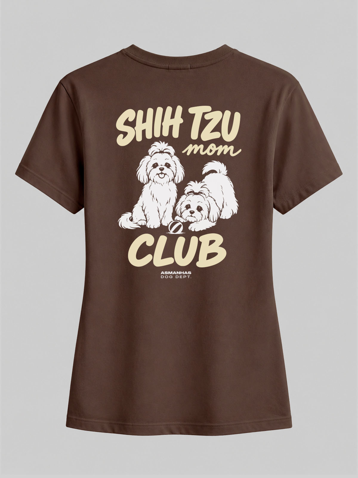 Camiseta Feminina Clube Mãe de Shih Tzu Asmanhas