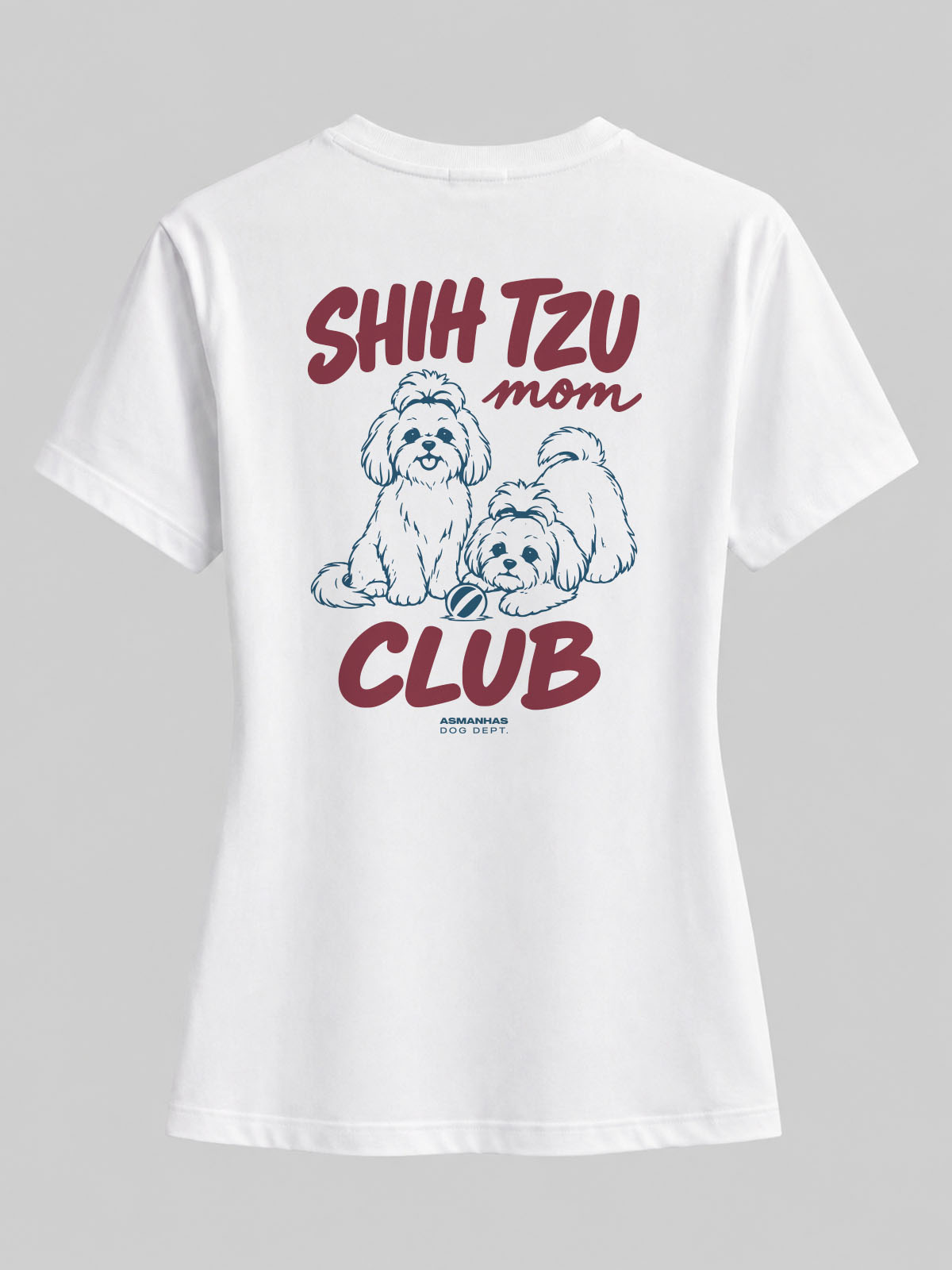 Camiseta Feminina Clube Mãe de Shih Tzu Asmanhas