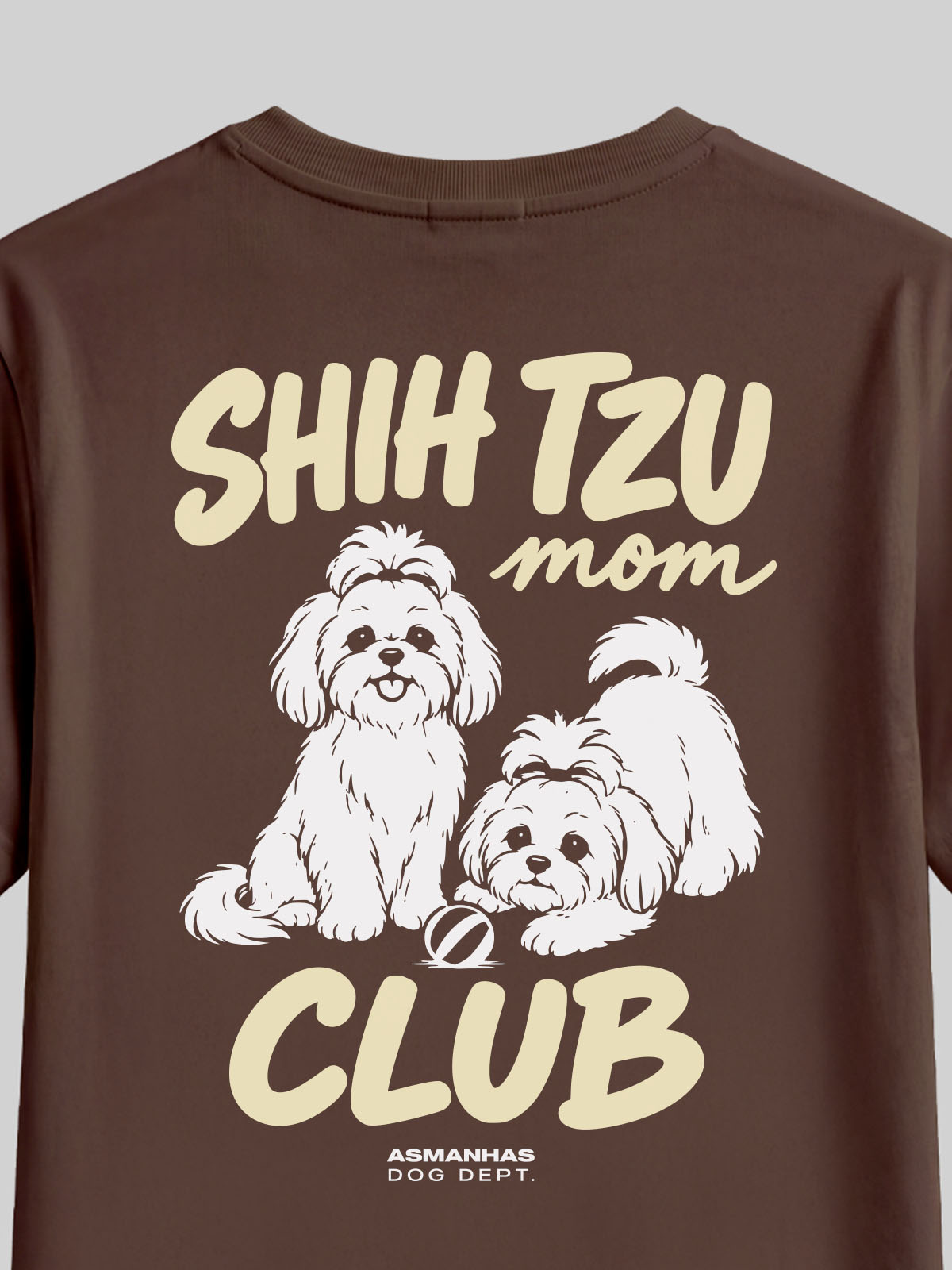 Camiseta Feminina Clube Mãe de Shih Tzu Asmanhas